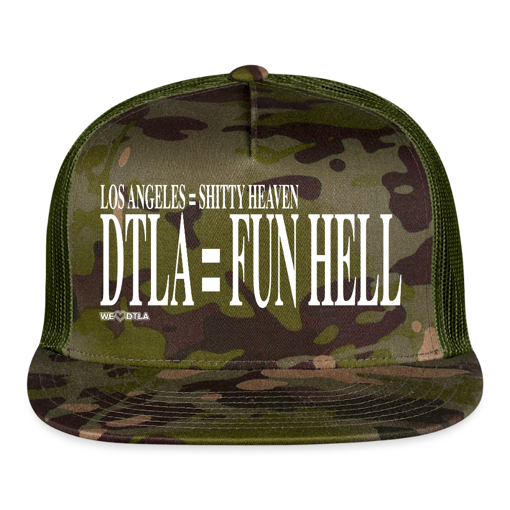 Shitty Heaven/Fun Hell - Trucker Hat - MultiCam\green