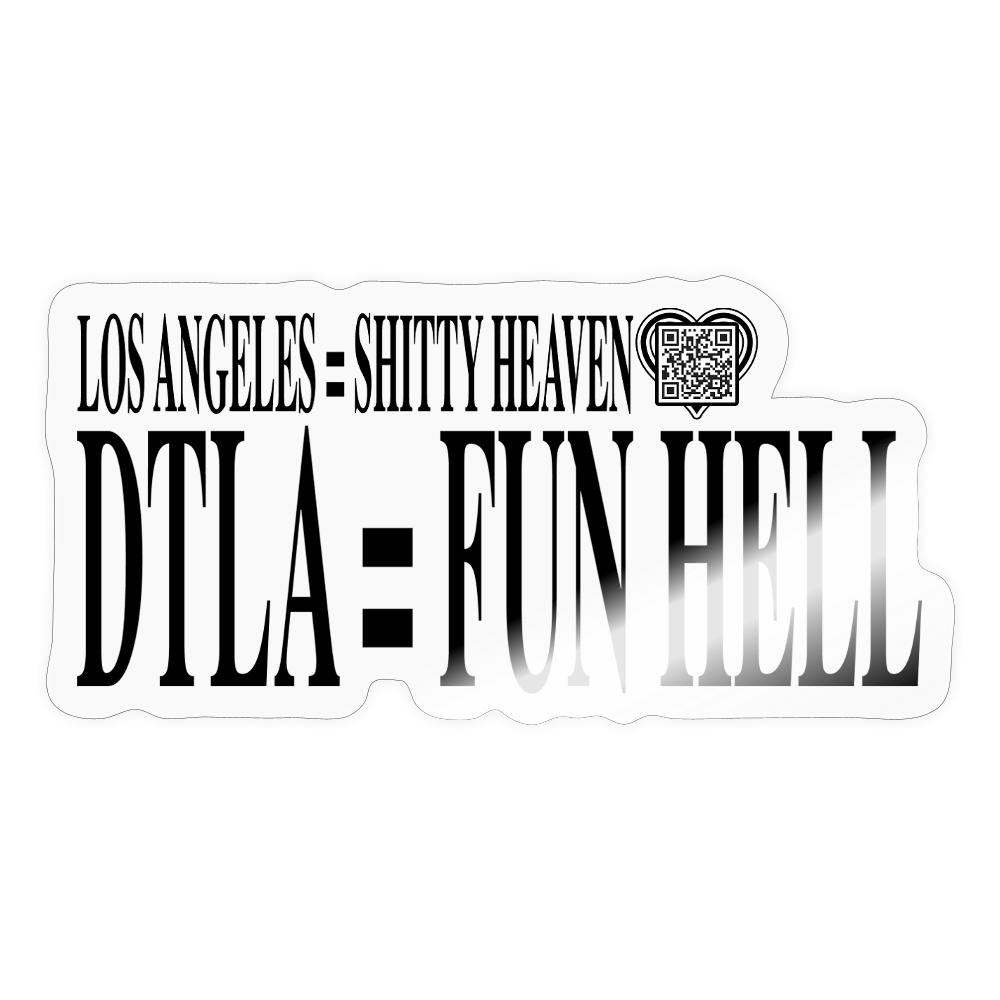 Shitty Heaven/Fun Hell - Sticker - transparent glossy