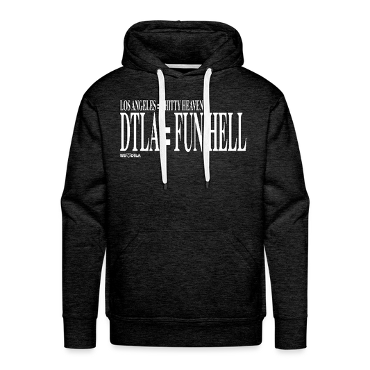 Shitty Heaven/Fun Hell - Premium Hoodie - charcoal grey