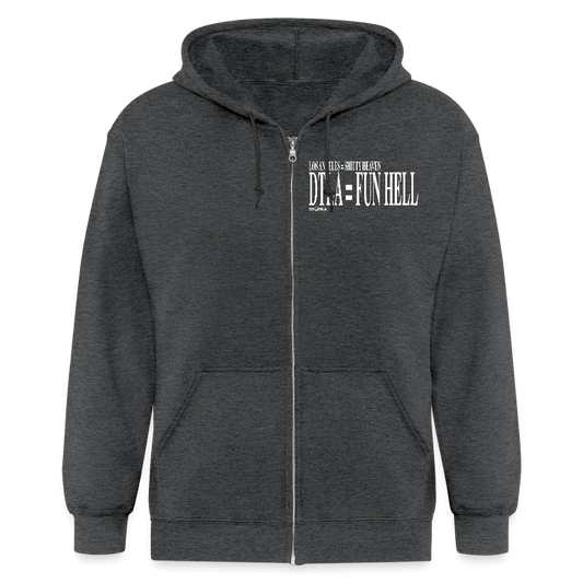 Shitty Heaven, Fun Hell - Zip Hoodie - deep heather
