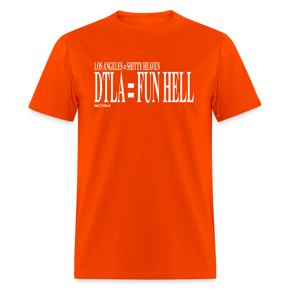 Shitty Heaven/Fun Hell - Unisex Classic T-Shirt - orange