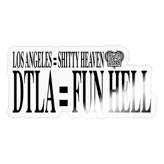 Shitty Heaven/Fun Hell - Sticker - transparent glossy