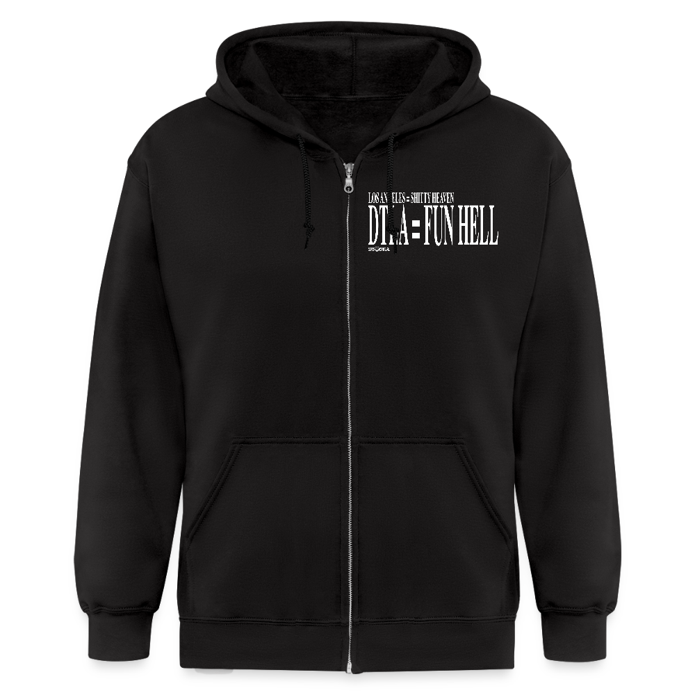 Shitty Heaven, Fun Hell - Zip Hoodie - black