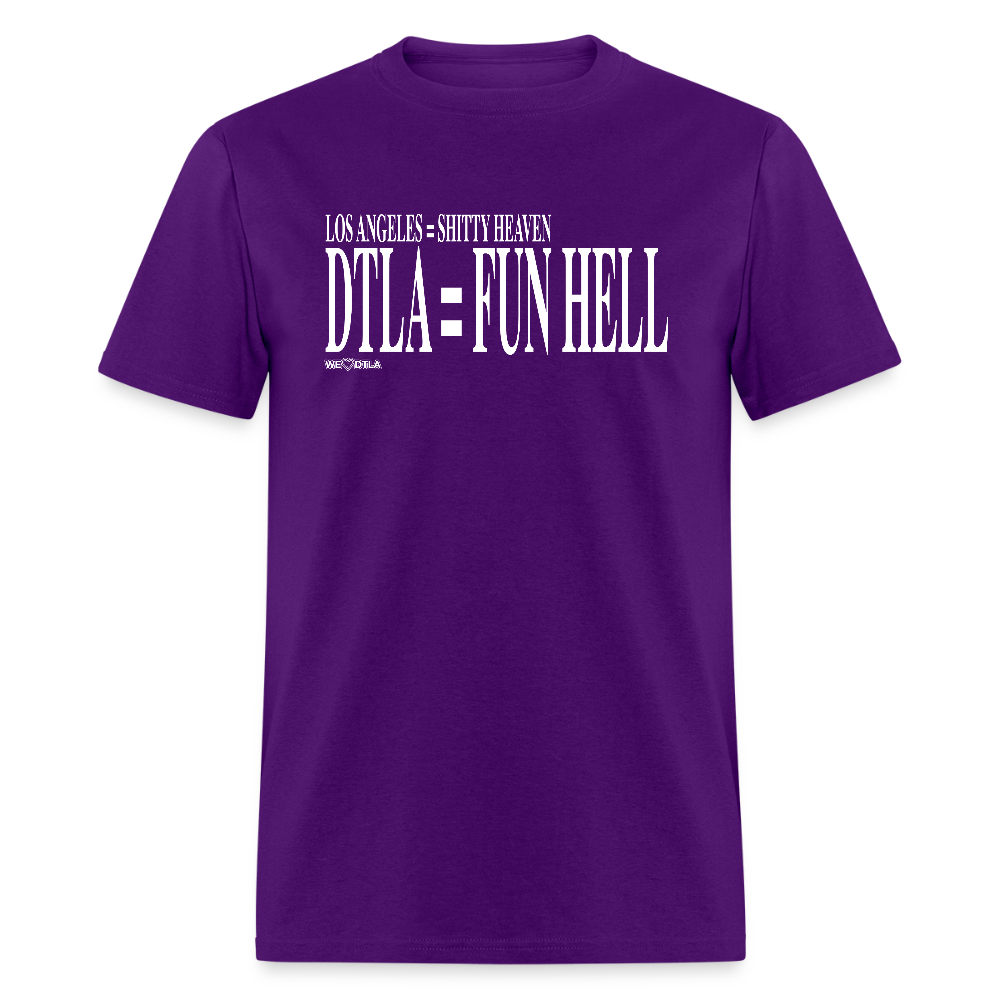 Shitty Heaven/Fun Hell - Unisex Classic T-Shirt - purple