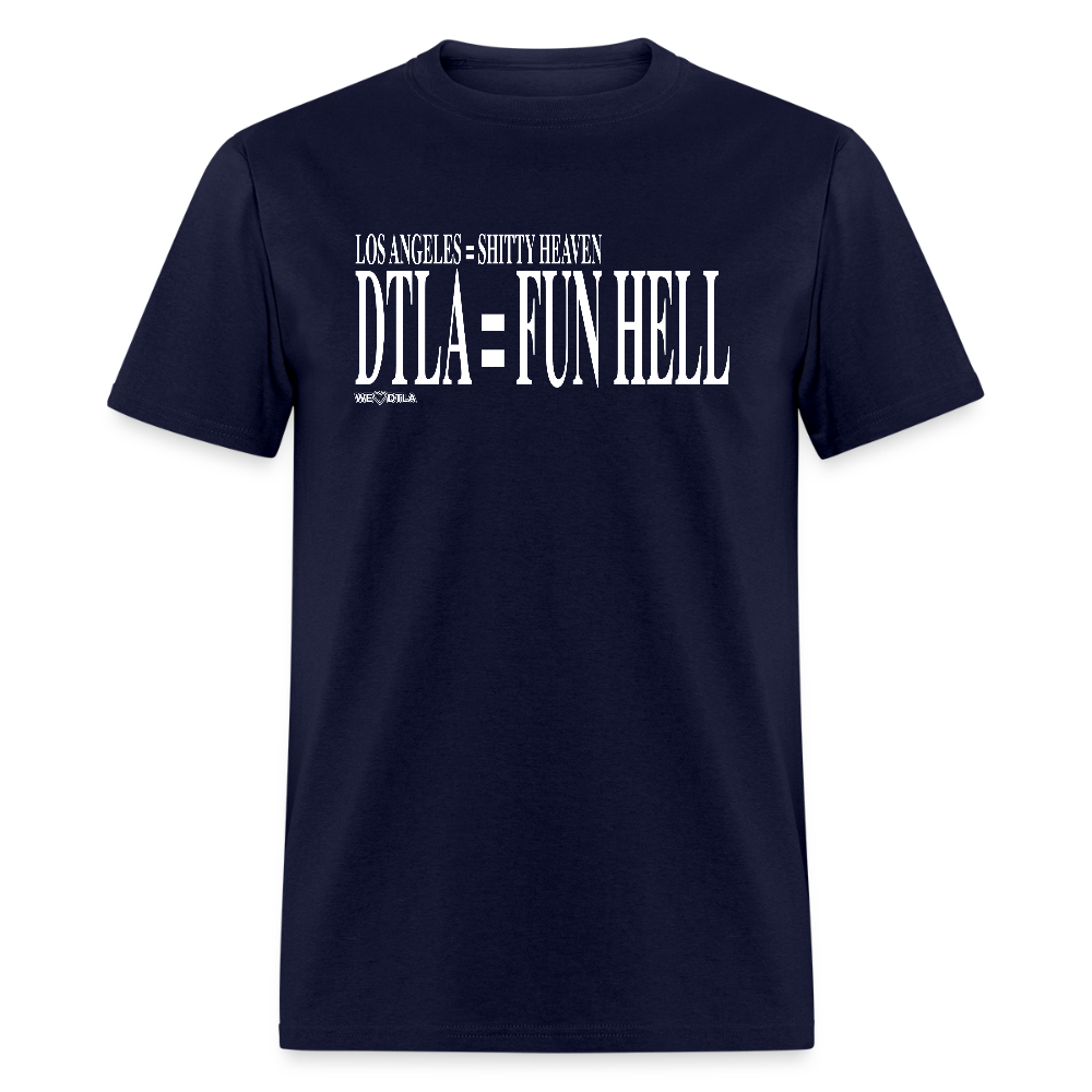 Shitty Heaven/Fun Hell - Unisex Classic T-Shirt - navy