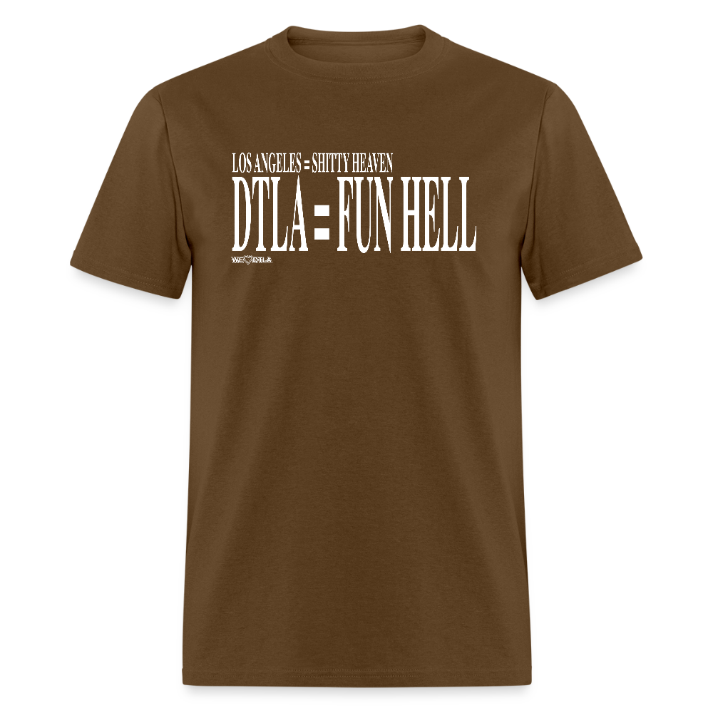 Shitty Heaven/Fun Hell - Unisex Classic T-Shirt - brown